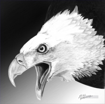 動物 Painting - 白い鷲の鳥